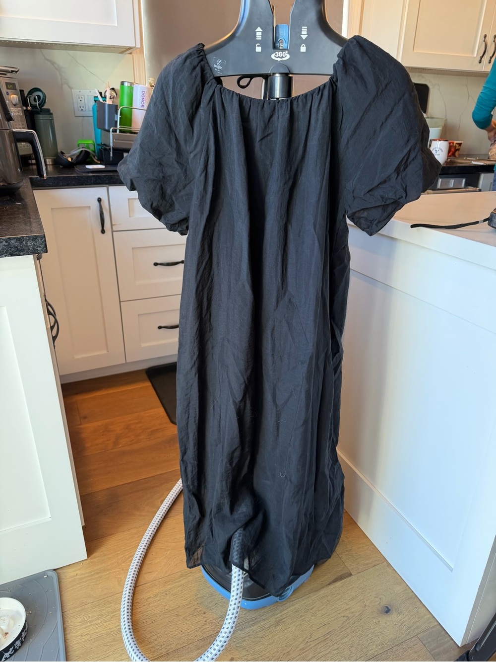 Black Puff Sleeve Dress - Women